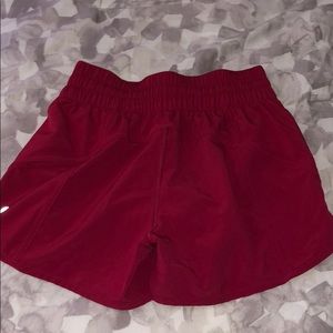 Lululemon Red Tracker shorts